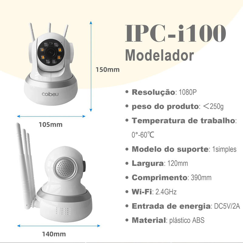 Câmera de Segurança Wi-Fi 360°